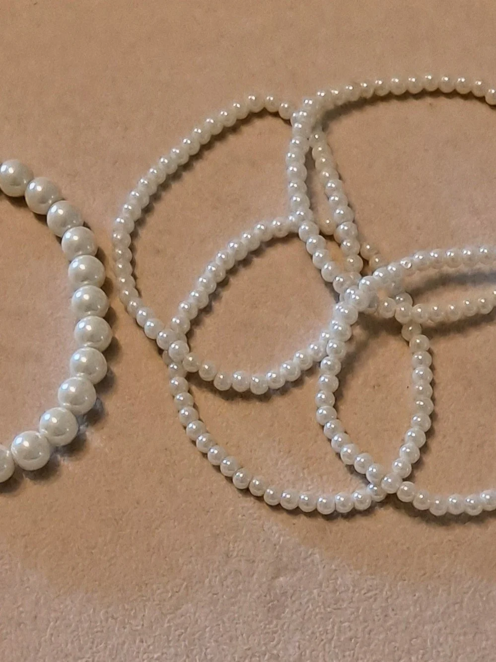 Classic White Pearl Stretch Bracelet Set